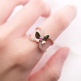 Garden・蝴蝶粉紅藍寶石戒指 - WILLS JEWELLERY