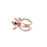 Garden・蝴蝶粉紅藍寶石戒指 - WILLS JEWELLERY