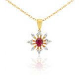 Garden • 綻放花漾頸鏈.鴿血紅紅寶石 - WILLS JEWELLERY