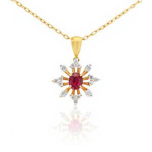 Garden • 綻放花漾頸鏈.鴿血紅紅寶石 - WILLS JEWELLERY