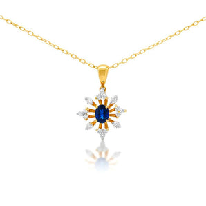 Garden • 綻放花漾頸鏈.墨藍色藍寶石 - WILLS JEWELLERY