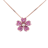 Garden・花漾粉紅藍寶石吊咀 - WILLS JEWELLERY