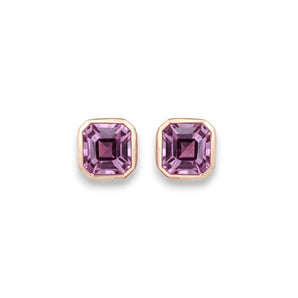 JUST・雷地恩形粉紅尖晶石耳環 - WILLS JEWELLERY