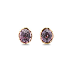 JUST・橢圓形深紫尖晶石耳環 - WILLS JEWELLERY