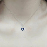 花形吊墮 · 皇家藍藍寶石 - WILLS JEWELLERY