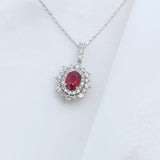 復古宮廷風頸鏈.紅色紅寶石 - WILLS JEWELLERY