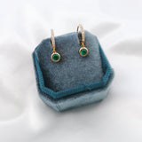 宮廷垂吊耳環.綠寶石 - WILLS JEWELLERY
