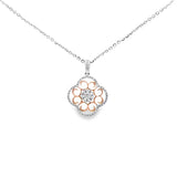 鏤空花朵吊墜.鑽石 - WILLS JEWELLERY