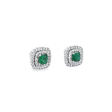 雙層圍鑽耳環 · 宮廷綠綠寶石 - WILLS JEWELLERY