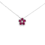 花形吊墮・紅寶石 - WILLS JEWELLERY