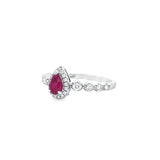 水滴戒指.鴿血紅紅寶石 - WILLS JEWELLERY