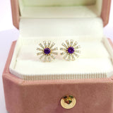 花漾耳環・紫晶 - WILLS JEWELLERY