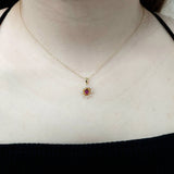 綻放花漾頸鏈.鴿血紅紅寶石 - WILLS JEWELLERY