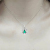 水滴頸鏈・綠寶石 - WILLS JEWELLERY