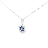 花形吊墮 · 皇家藍藍寶石 - WILLS JEWELLERY