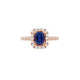 圍鑽戒指 · 皇家藍藍寶石 - WILLS JEWELLERY