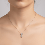 雙花鑽石項鍊 - WILLS JEWELLERY