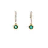 宮廷垂吊耳環.綠寶石 - WILLS JEWELLERY