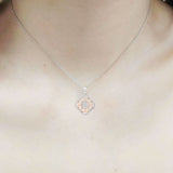 鏤空花朵吊墜.鑽石 - WILLS JEWELLERY