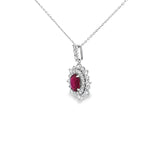 復古宮廷風頸鏈.紅色紅寶石 - WILLS JEWELLERY
