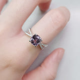 流線感戒指.紫色尖晶石 - WILLS JEWELLERY