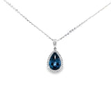 水滴吊墮・倫敦藍晶 - WILLS JEWELLERY