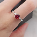 絲帶戒指.紅色尖晶石 - WILLS JEWELLERY