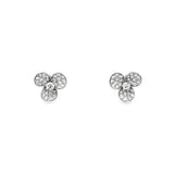 花朵耳環・鑽石 - WILLS JEWELLERY