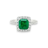 圍鑽戒指 · 宮廷綠綠寶石 - WILLS JEWELLERY