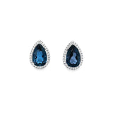水滴耳環・倫敦藍晶 - WILLS JEWELLERY