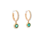 宮廷垂吊耳環.綠寶石 - WILLS JEWELLERY