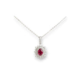 復古宮廷風頸鏈.紅色紅寶石 - WILLS JEWELLERY