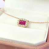 公主頸鏈.酒紅色紅寶石 - WILLS JEWELLERY
