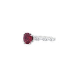 絲帶戒指.紅色尖晶石 - WILLS JEWELLERY