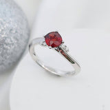 流線形戒指.橘紅尖晶石 - WILLS JEWELLERY