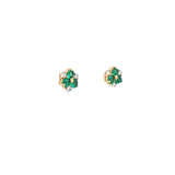 小花耳環・綠寶石 - WILLS JEWELLERY