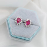 戴安娜耳環.紅色紅寶石 - WILLS JEWELLERY