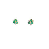 小花耳環・綠寶石 - WILLS JEWELLERY
