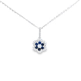 花形吊墮 · 皇家藍藍寶石 - WILLS JEWELLERY