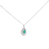 水滴頸鏈・綠寶石 - WILLS JEWELLERY