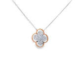 幸運四葉草頸鏈.鑽石 - WILLS JEWELLERY