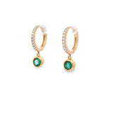 宮廷垂吊耳環.綠寶石 - WILLS JEWELLERY
