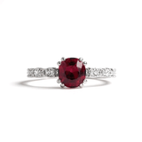 絲帶戒指.紅色尖晶石 - WILLS JEWELLERY