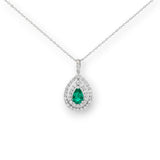水滴頸鏈・綠寶石 - WILLS JEWELLERY