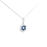花形吊墮 · 皇家藍藍寶石 - WILLS JEWELLERY