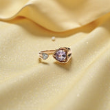 心心開口戒指・紫晶 - WILLS JEWELLERY