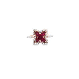 葉形戒指・紅寶石 - WILLS JEWELLERY