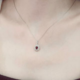 復古宮廷風頸鏈.紅色紅寶石 - WILLS JEWELLERY