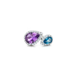 拼色戒指・紫晶及倫敦藍托帕石 - WILLS JEWELLERY