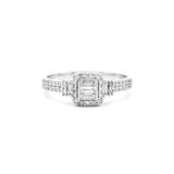 華麗戒指.長方鑽 - WILLS JEWELLERY